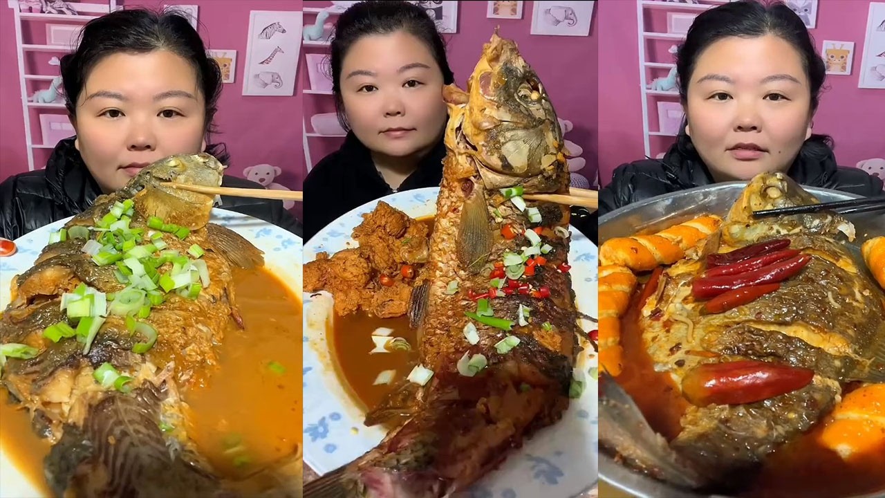 Spicy Fish Curry & Fish Fry Mukbang | 생선구이·생선조림 먹방 | Chinese Mukbang Real Sound
