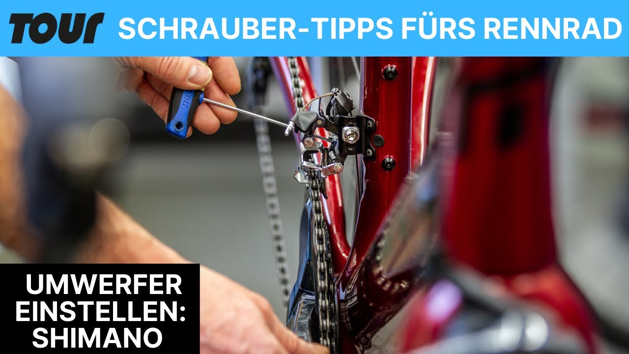 Shimano Schaltung - Umwerfer am Rennrad richtig einstellen: Video-Anleitung