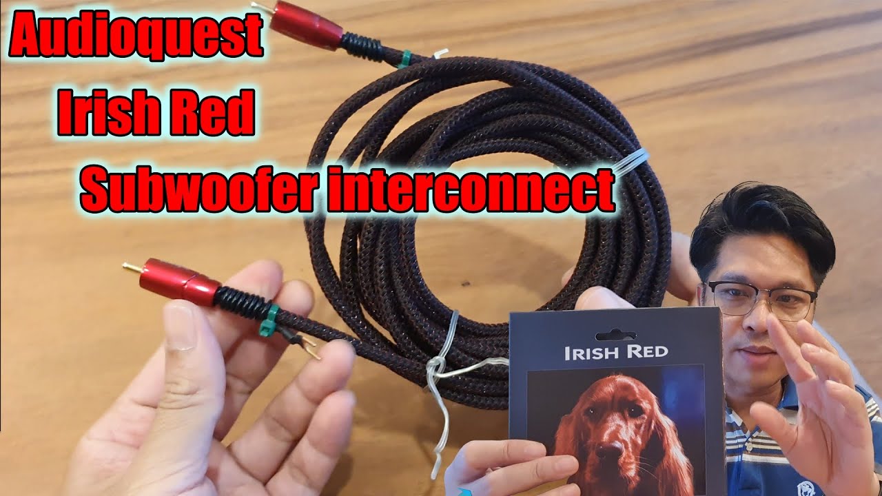 Audioquest Irish Red subwoofer RCA cable unboxing