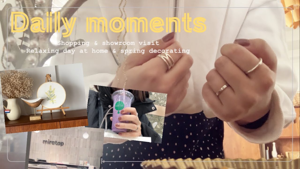 【vlog】午後から出かける休日｜春の飾り付けとちょっと楽しみな夕ご飯