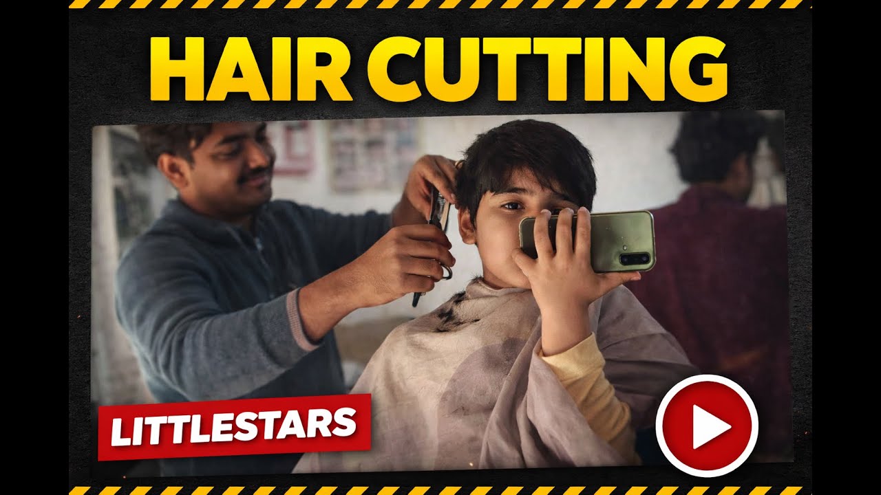 LittleStars Hair Cutting | Kids Haircut at Barber Shop | Cute Haircut Video
