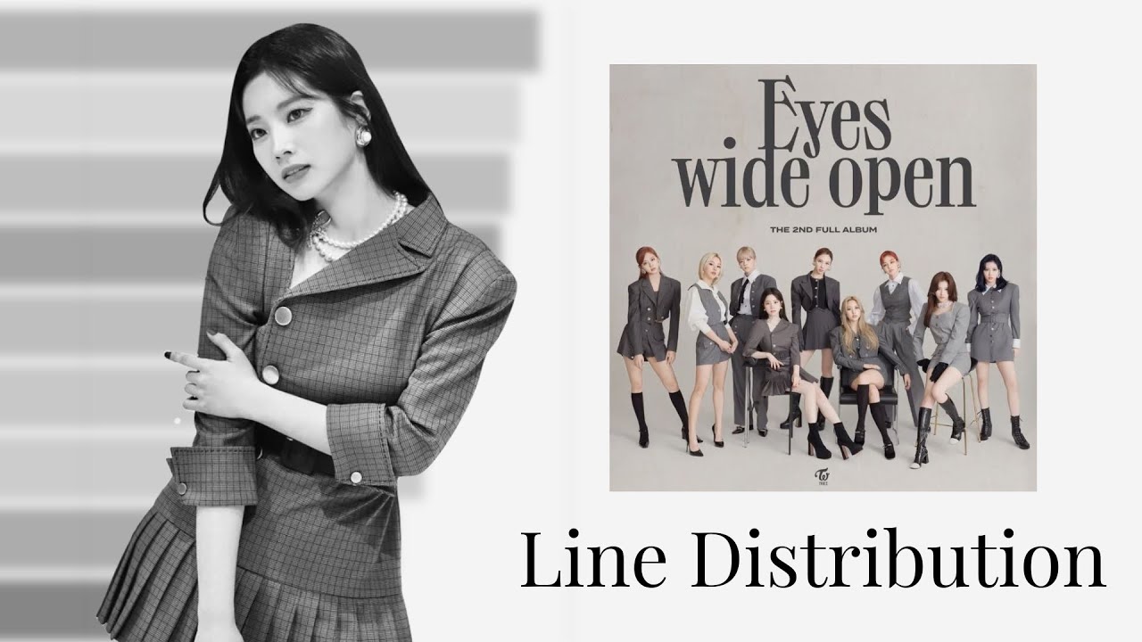 TWICE - EYES WIDE OPEN Album Line Distribution | Dubu Twice 