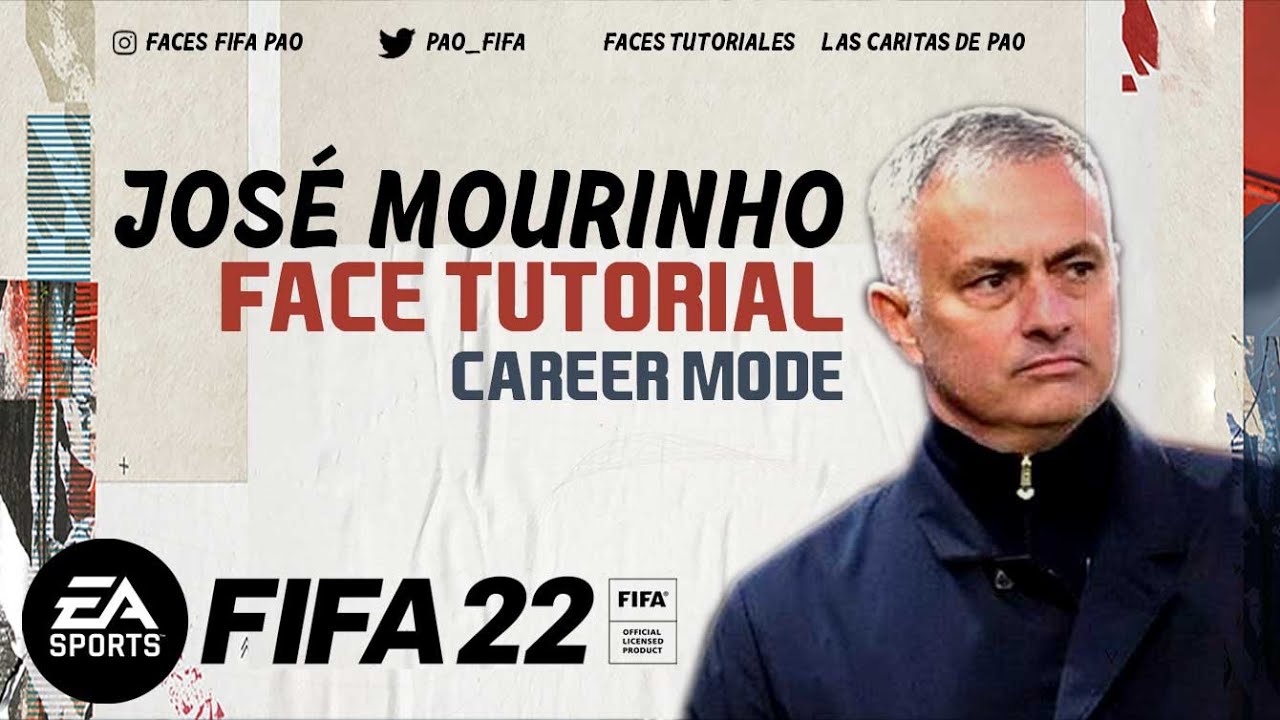 JOSE MOURINHO FACE FIFA 22 | TUTORIAL |  CAREER MODE | MANAGER