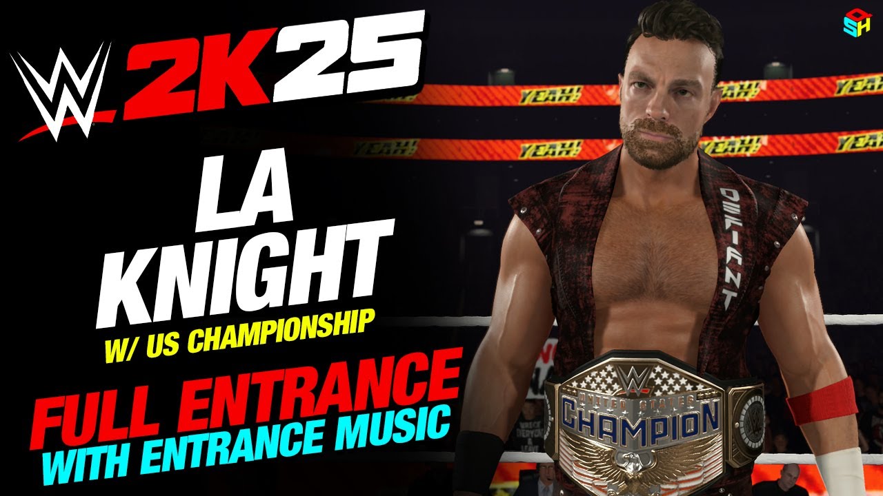 ВХОД LA KNIGHT WWE 2K25 - #WWE2K25 ВХОД LA KNIGHT ЧЕМПИОН США С МУЗЫКОЙ