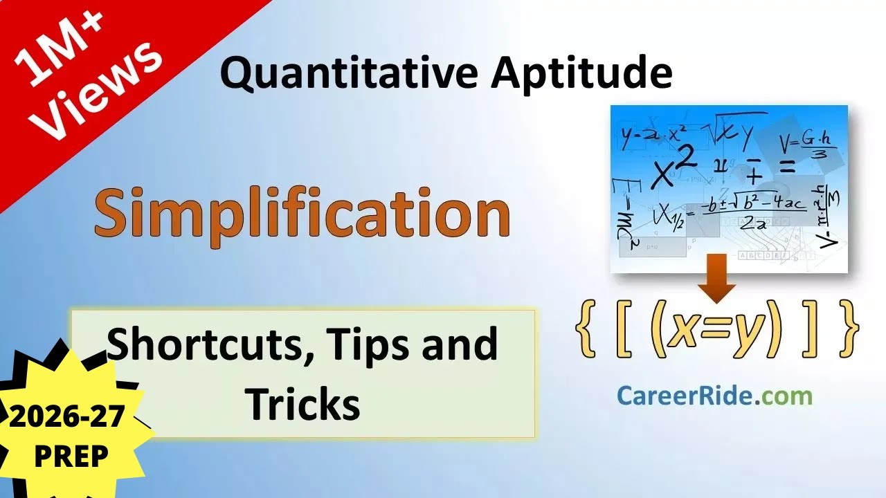 Simplification - Shortcuts & Tricks for 2026 Placement Tests, Job Interviews & Exams