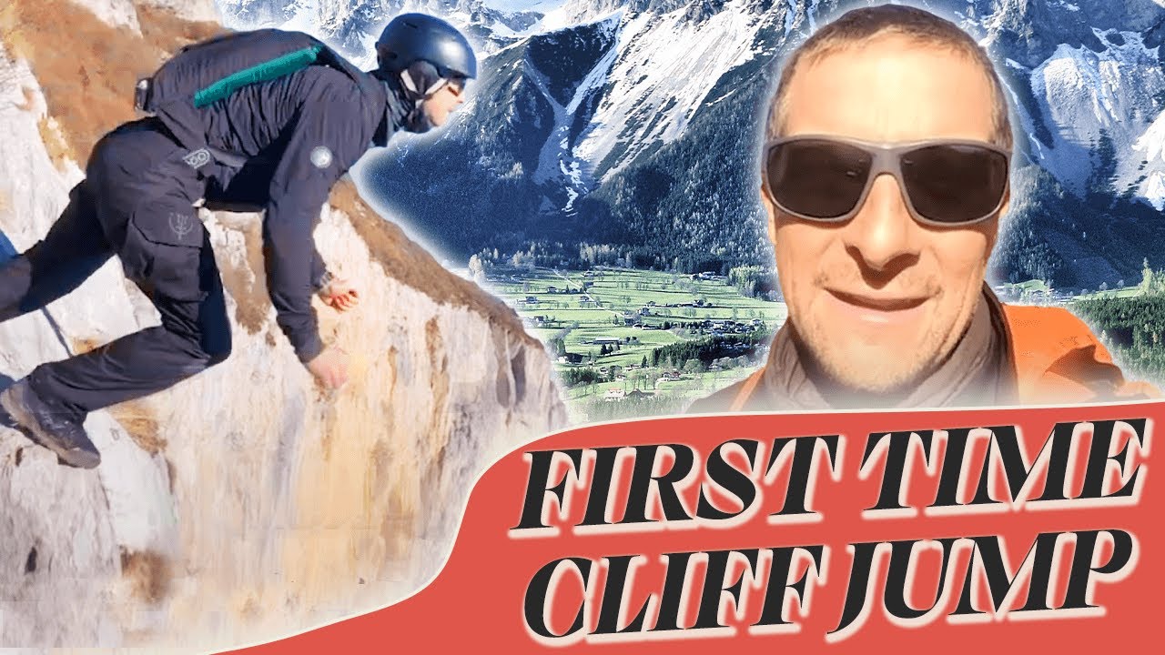 Bear Grylls' First EVER Cliff BASE Jump | Bear Thrills