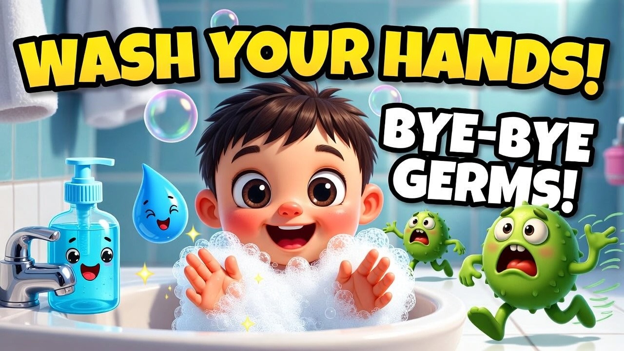 🧼 Wash Your Hands Song | Scrub Scrub Bye-Bye Germs! | Fun Hand Washing Song for Kids 👶🎶
