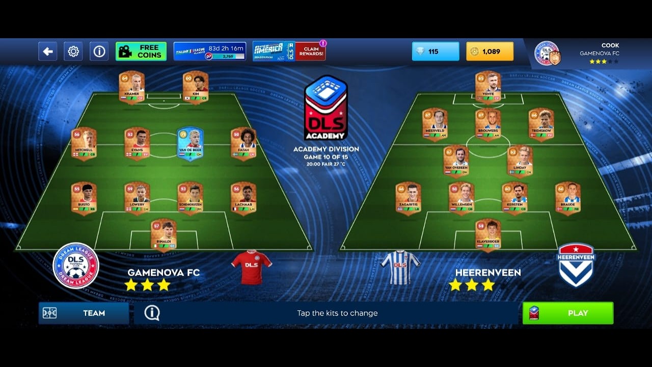 Dream League Soccer 2026 | DLS26 | Career Cup | Heerenveen | Match Video