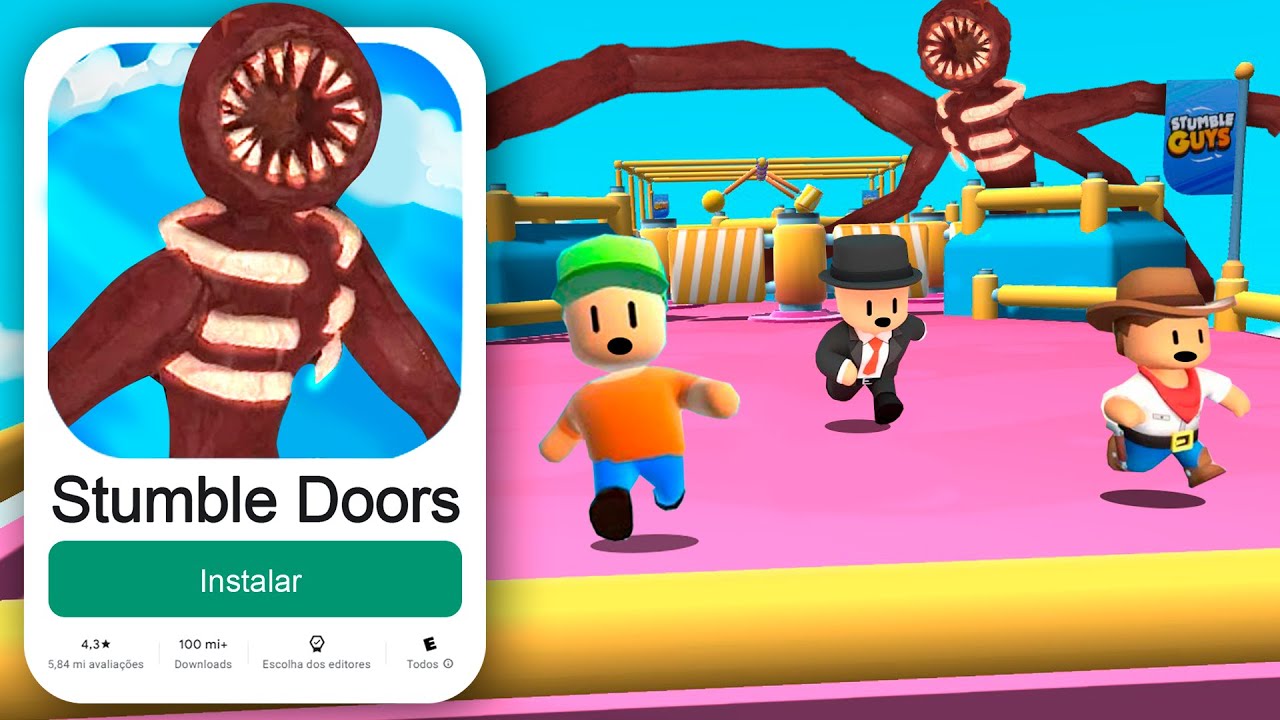 Eu CRIEI o Stumble Guys do FIGURE do DOORS de Roblox! 👁️
