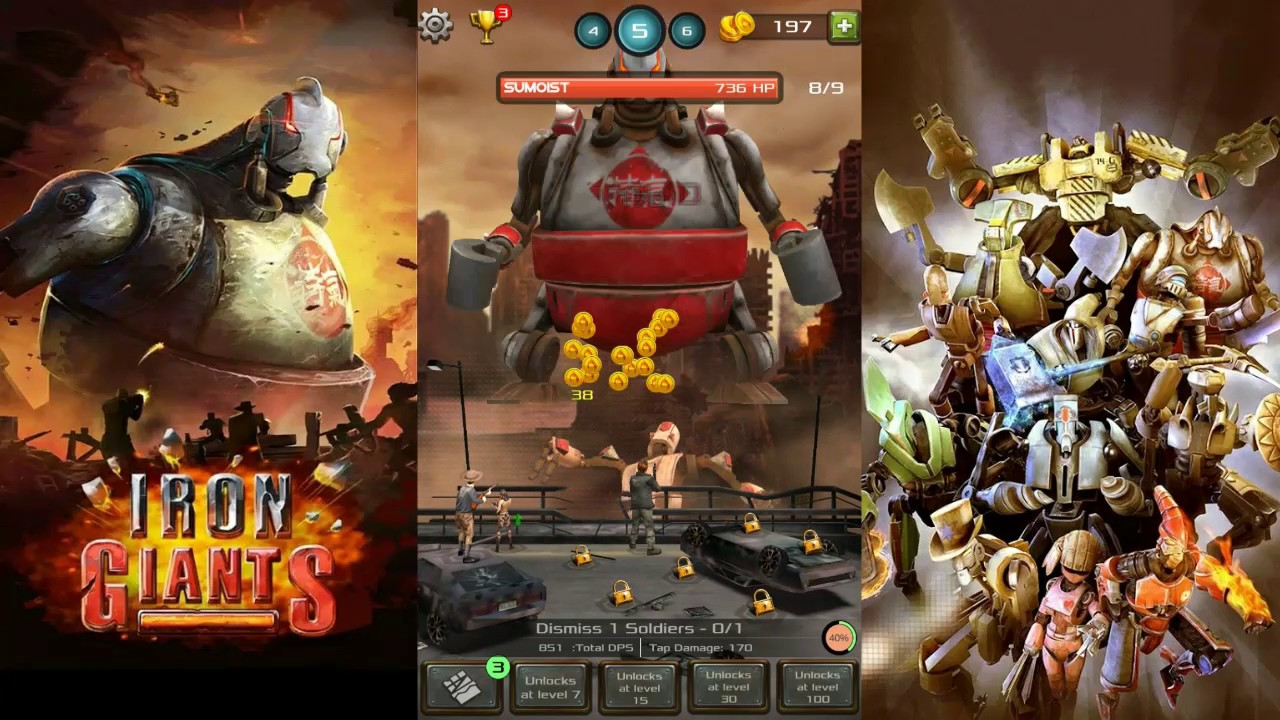Iron Giants: Tap Robot Games - Android Gameplay