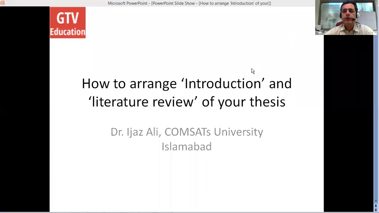 How to write #Introduction&rsquo; and #literature review&rsquo; of your thesis