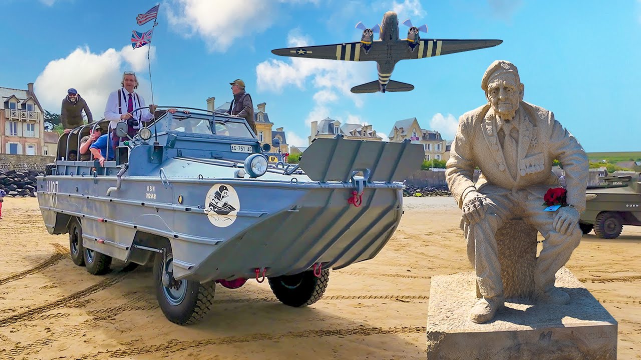 Normandië 80 jaar D-day | Deel 12, 6 JUNI D-day,  Rijden met DUKW, Arromanches-les-Bains, Gold Beach