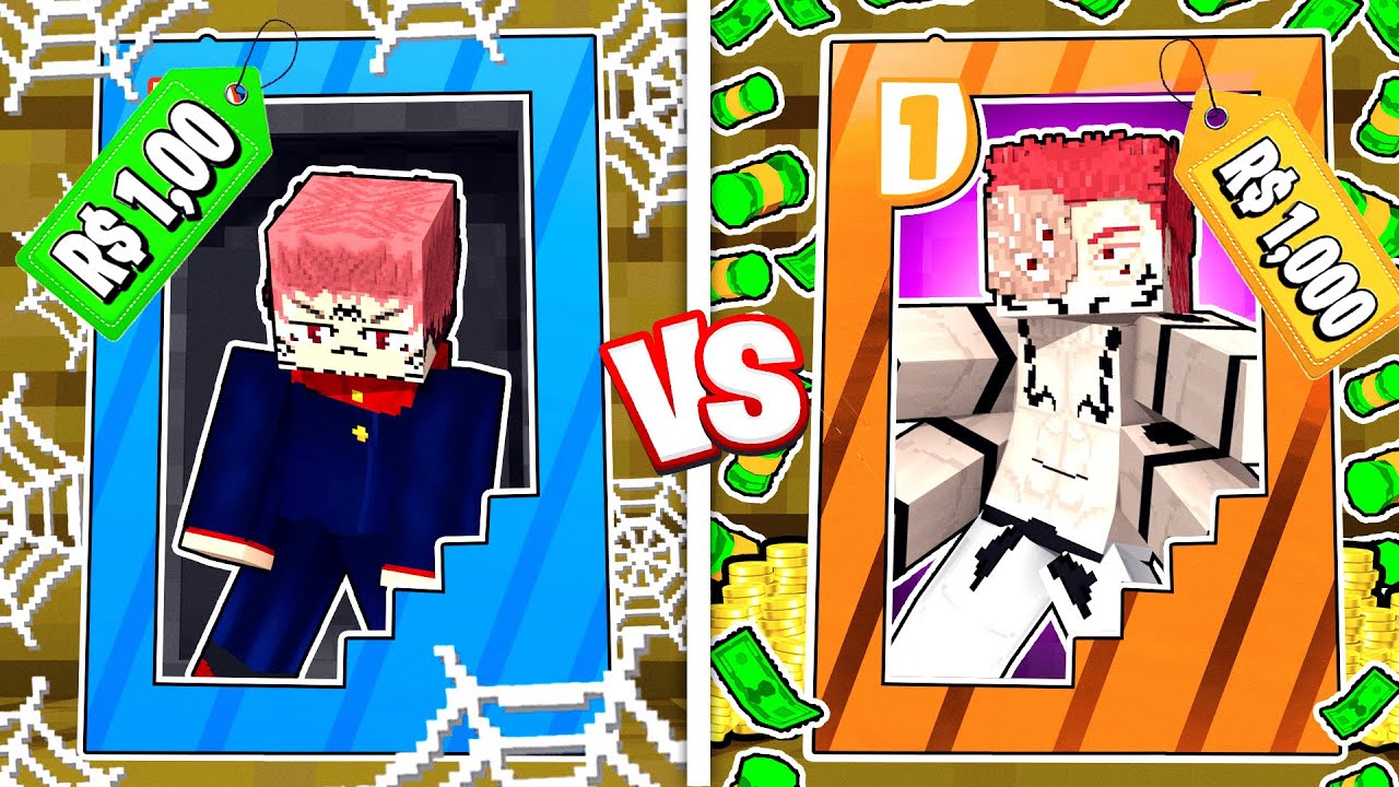 BRINQUEDO DE $1 VS BRINQUEDO DE $100000 DO SUKUNA no MINECRAFT
