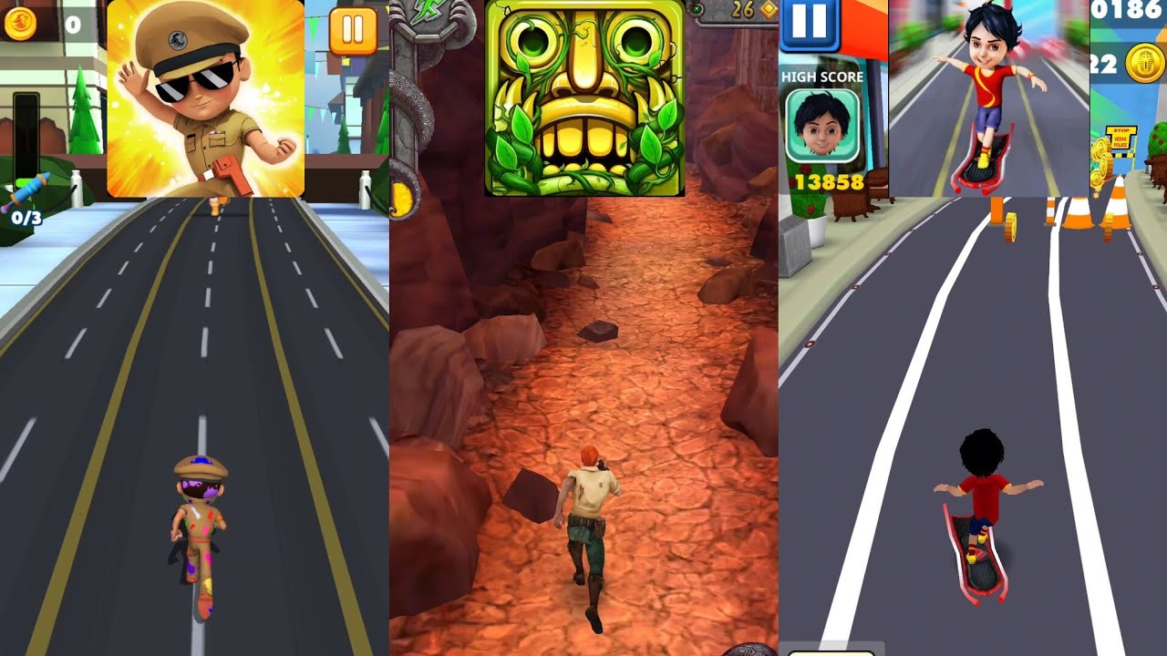 Little Singham 🆚 Temple Run 2 🆚 Shiva Skater Hero New Update