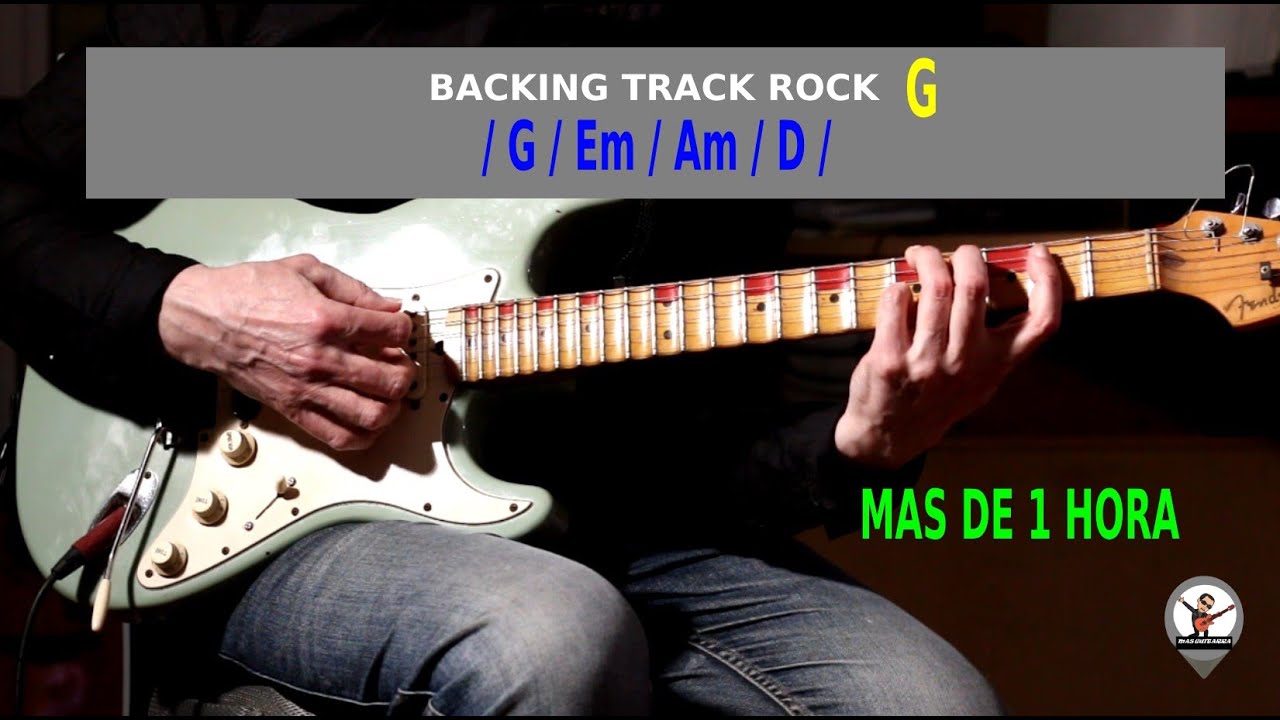 BACKING TRACK ROCK G - Improvisación pentatónica mayor de G y escala mayos de G