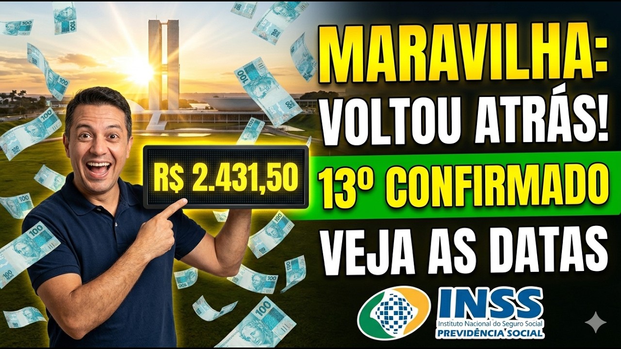 MARAVILHA: 13º SALÁRIO: GOVERNO volta atrás e vai PAGAR - VEJA DATAS e VALORES!