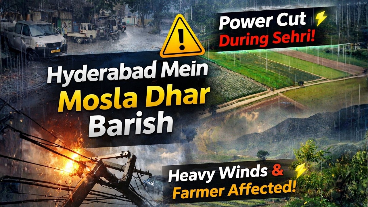 Hyderabad Heavy Rain | Power Cuts at Sehri | Yellow & Orange Alert in Telangana