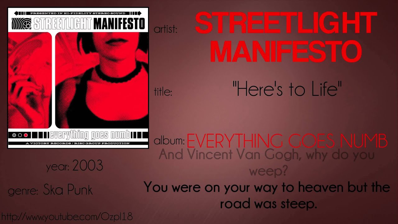 Streetlight Manifesto - Here's to Life (synced lyrics)