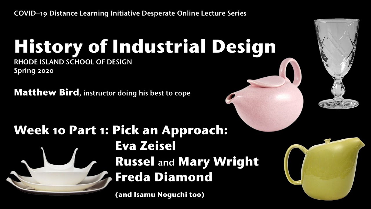 History of Industrial Design Week 10 Part 1: Eva Zeisel, Russel Wright,  Freda Diamond (and Noguchi)