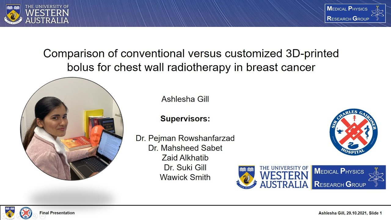 Ashlesha Gill: Customized 3D-printed bolus for chest wall radiotherapy in breast cancer