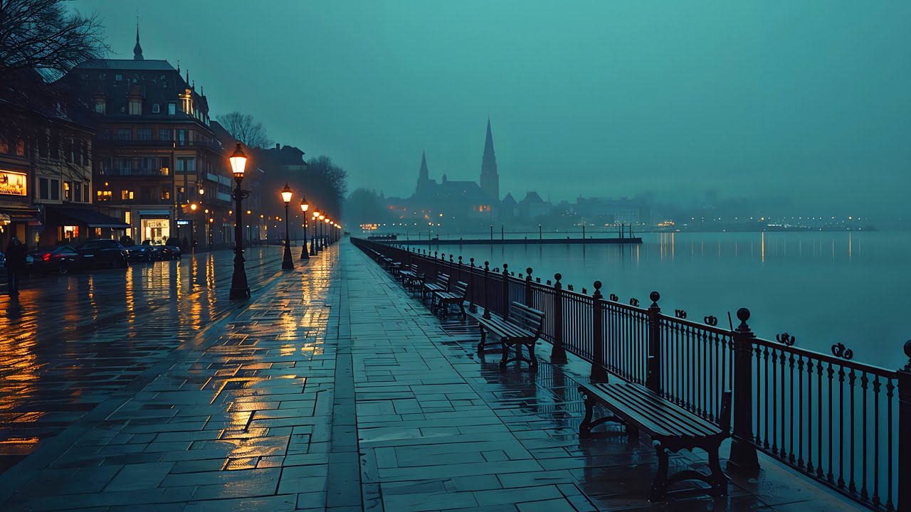 Snowy Twilight Ambiance | Lake Zurich