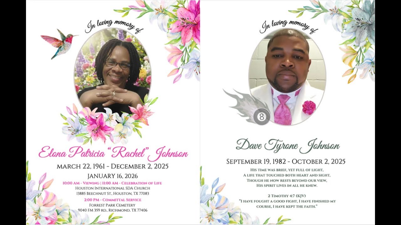 Memorial Service of Rachel & Dave Johnson