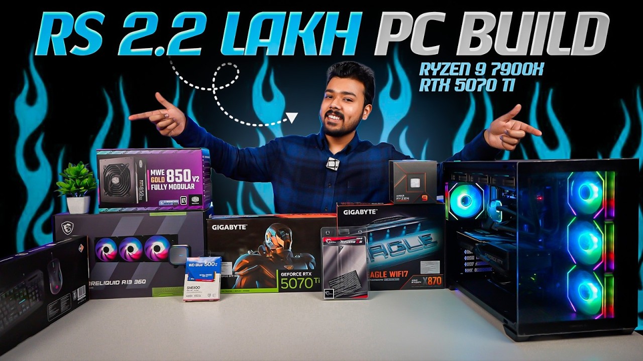 Rs 2.2 Lakh Beast PC Build 💻 | Ryzen 9 7900X + RTX 5070 Ti 🔥