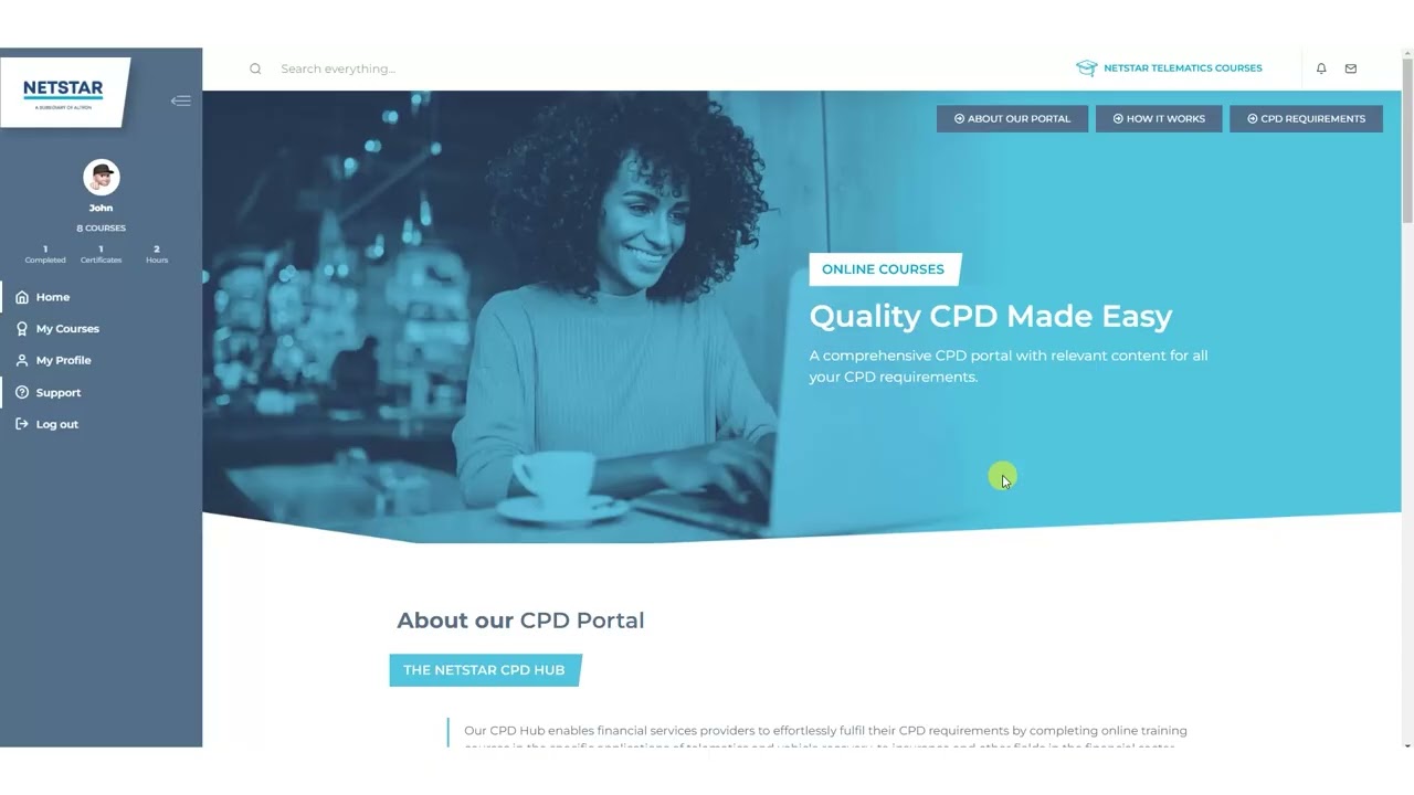Learn how to navigate the Netstar CPD Hub.