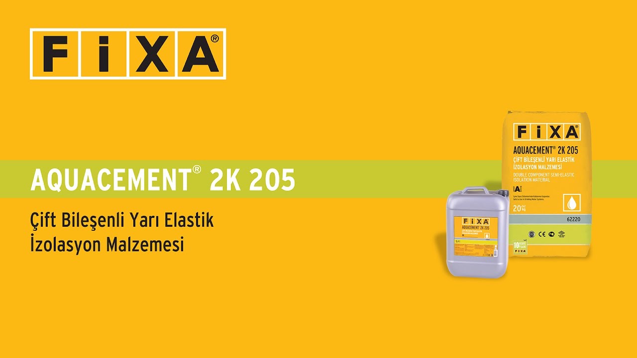 FİXA Aquacement 2K 205 - Islak Hacimlerde Su Yalıtım Uygulaması