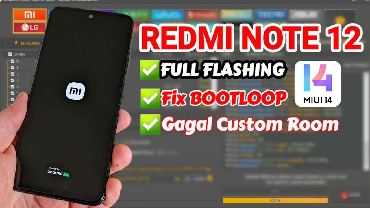 Flash Redmi Note 12 4G Bootloop • Fix Fastboot | Korban Gagal Custom Room √Unlock bootloader ON