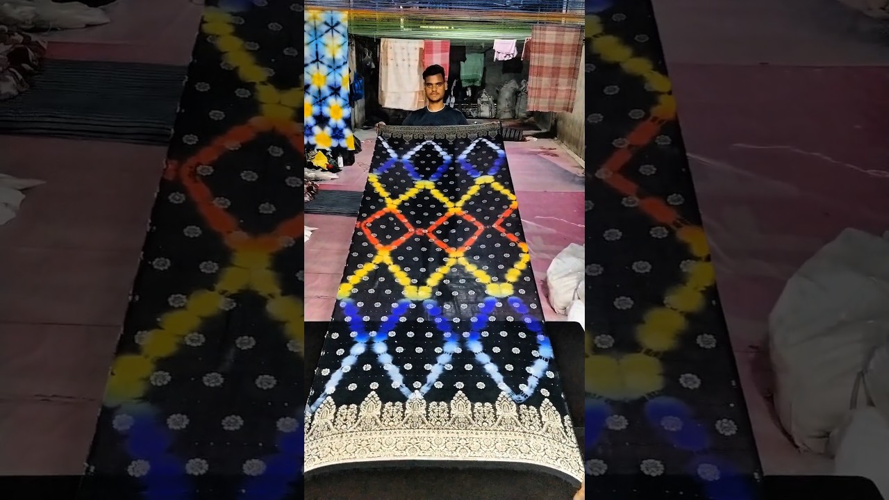 Tie Dye #Colourful Dupatta #Art 🌈 | Amazing #Pattern Design | Original Short #ytshort