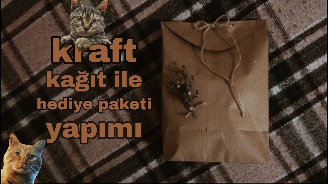 ● kraft kağıt ile hediye paketi yapımı