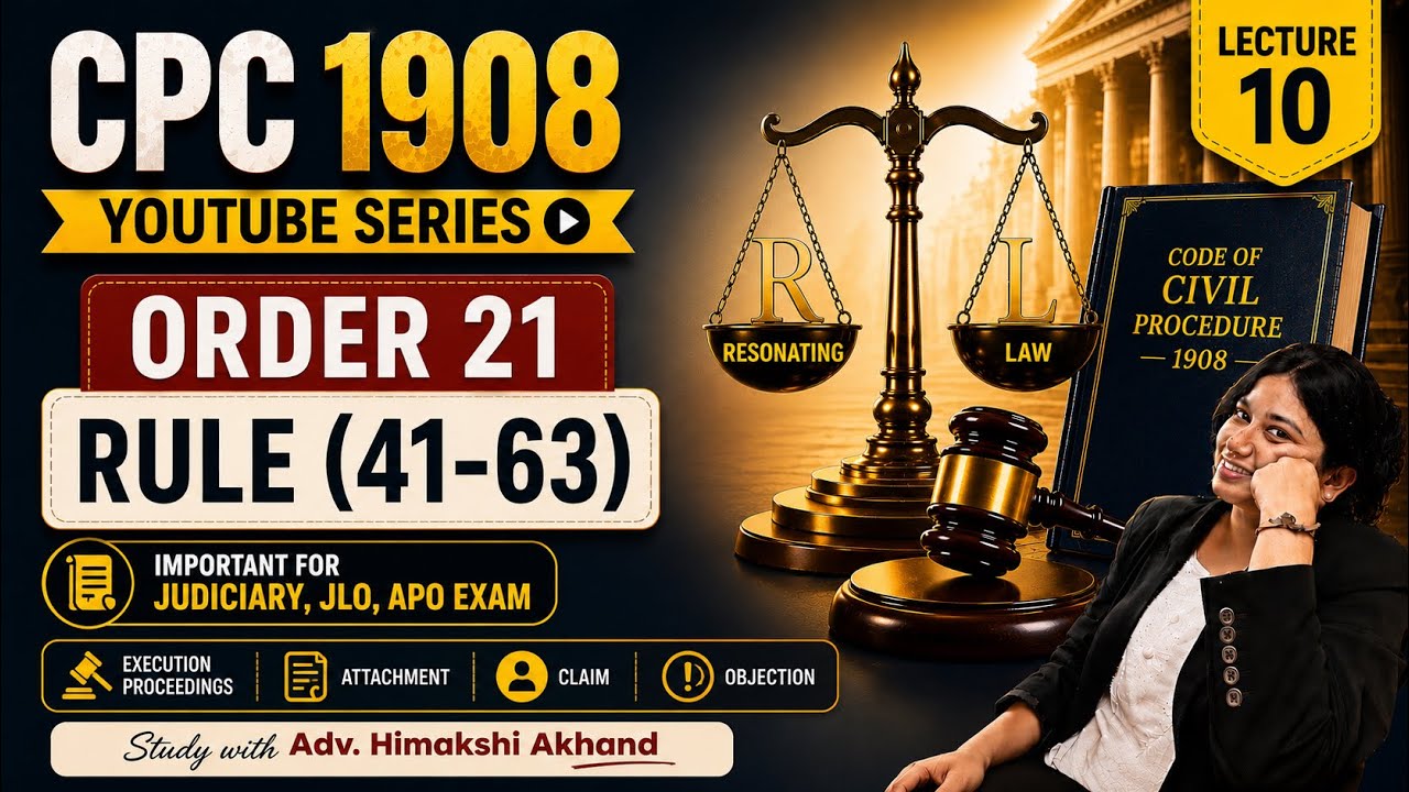 🔥 Order 21 Rules (41&ndash;63) CPC | Judiciary, JLO & APO