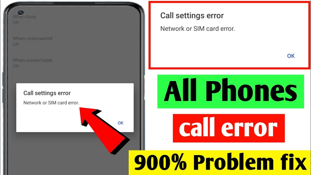 📞Call settings error network or sim card error | call settings error/how to solve call setting error