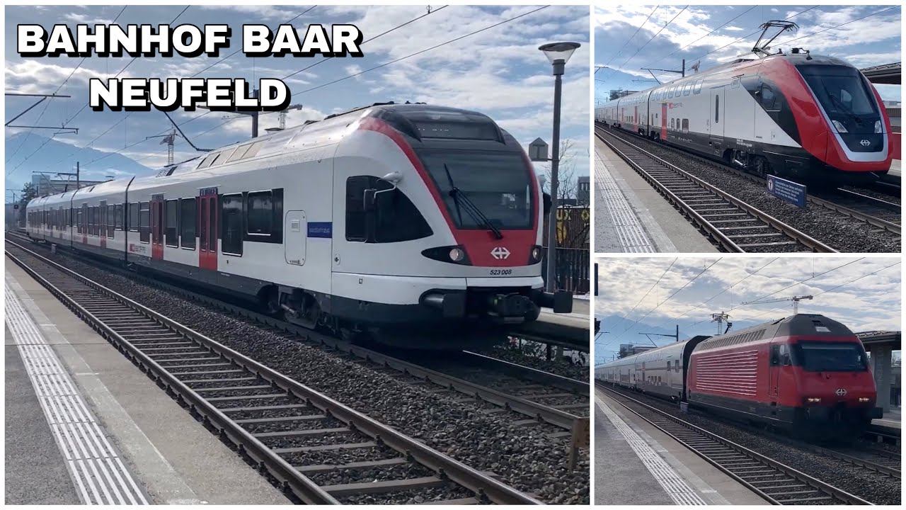 Züge beim Bahnhof Baar Neufeld | Trains at Baar Neufeld station (2023)