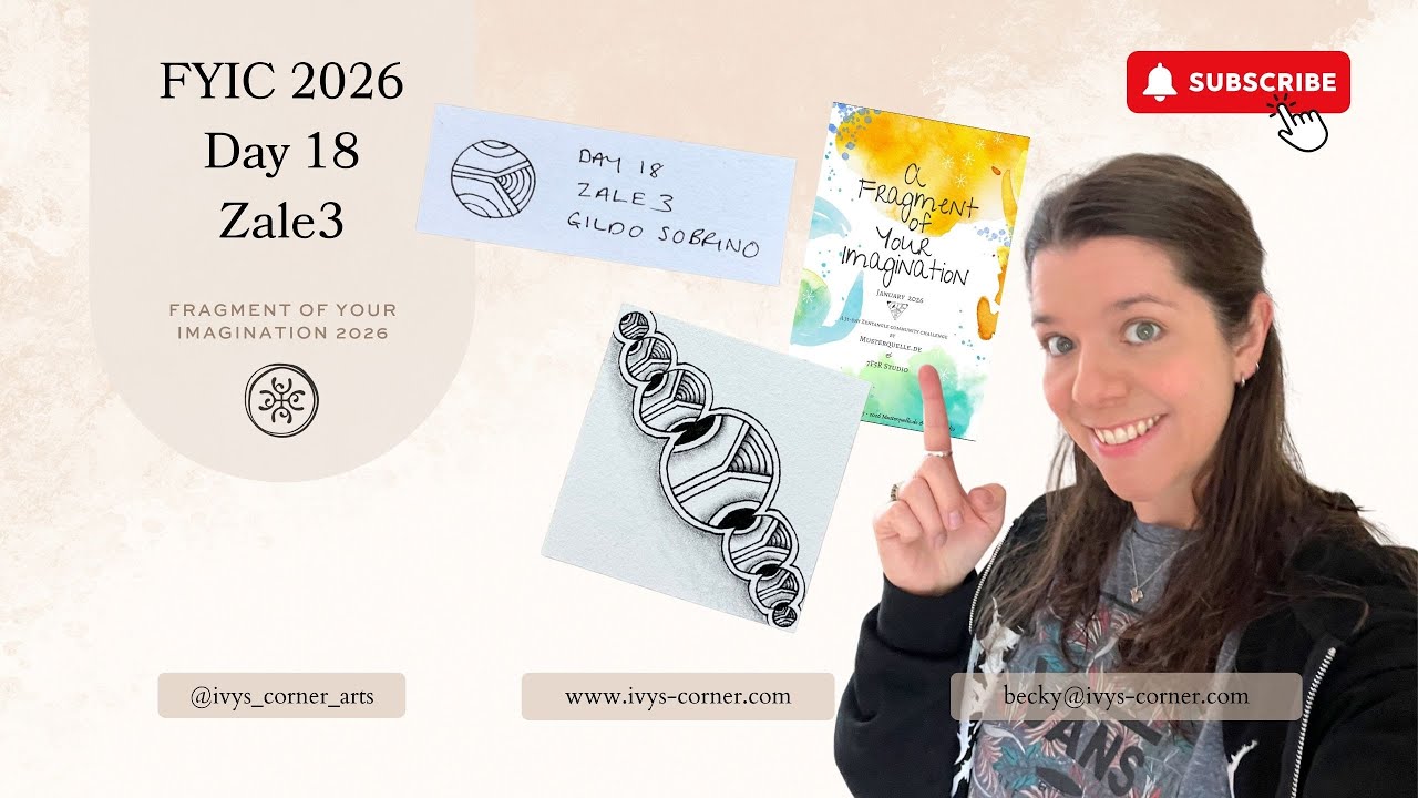 FYIC 2026 День 18 | Фрагмент шара Zale3 | Практика зентангла