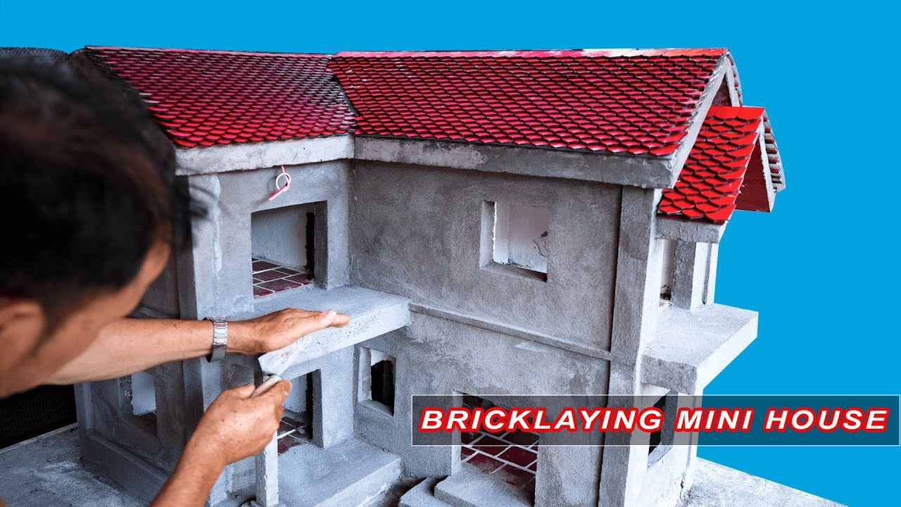 Bricklaying model -- Building Dream Mini House | 2nd floor -- part 3