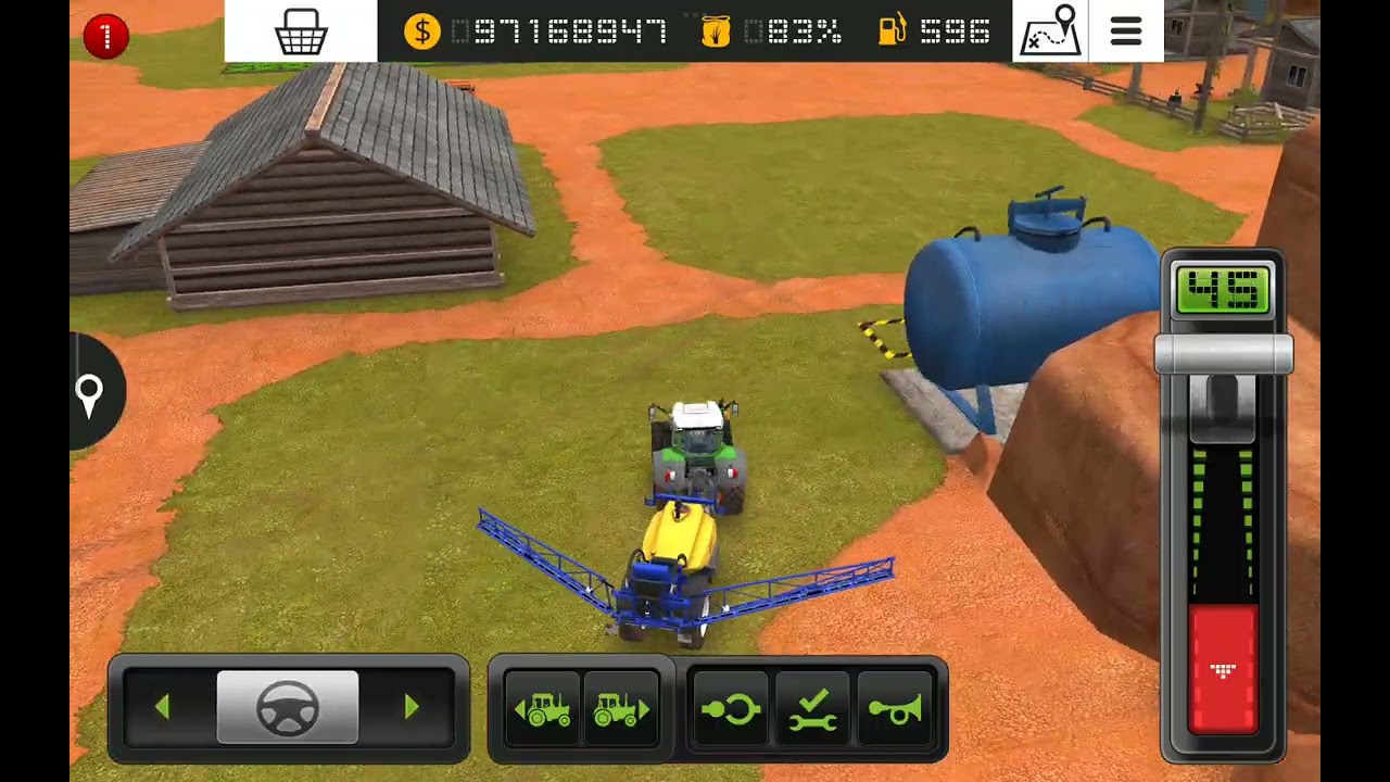 Fertilizer spray in farming simulator 18 gameplay with unlimited money 🤑