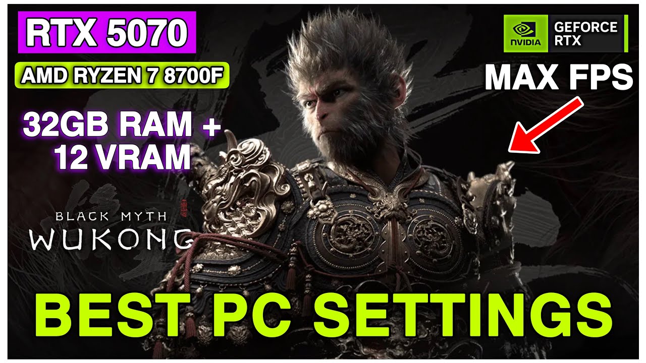 RTX 5070 | Ryzen 7 8700F | Тест Black Myth Wukong – Производительность на высоких настройках!
