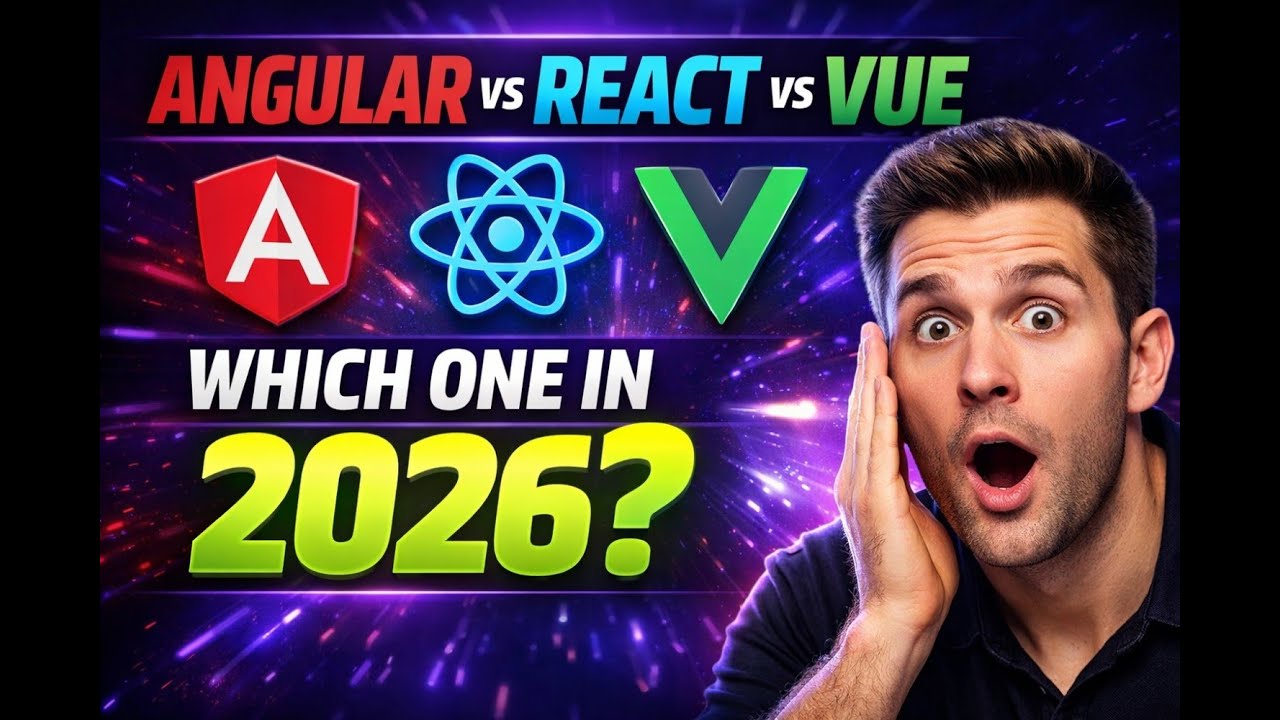 Angular vs React vs Vue.js in 2026 - Which frontend should YOU learn for jobs, salary and career?