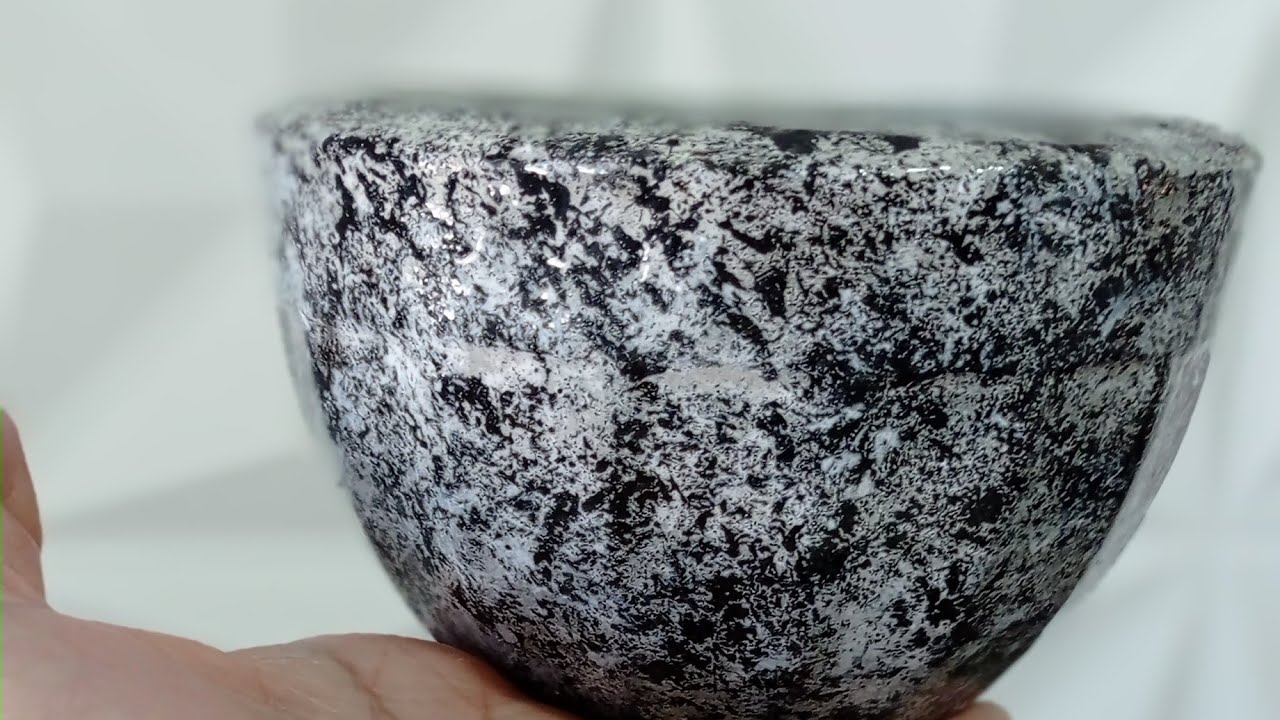 Passo a passo vaso de cimento com pintura imitando granito
