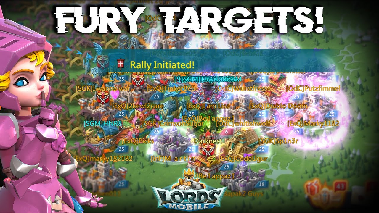 Rallying SGB & EXQ Players In Fury  - Lords Mobile