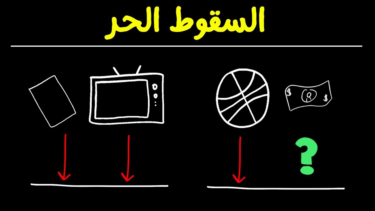 السقوط الحر فيز 102 مسائل تدريبية (الدرس 3.3 - الجزء 1)