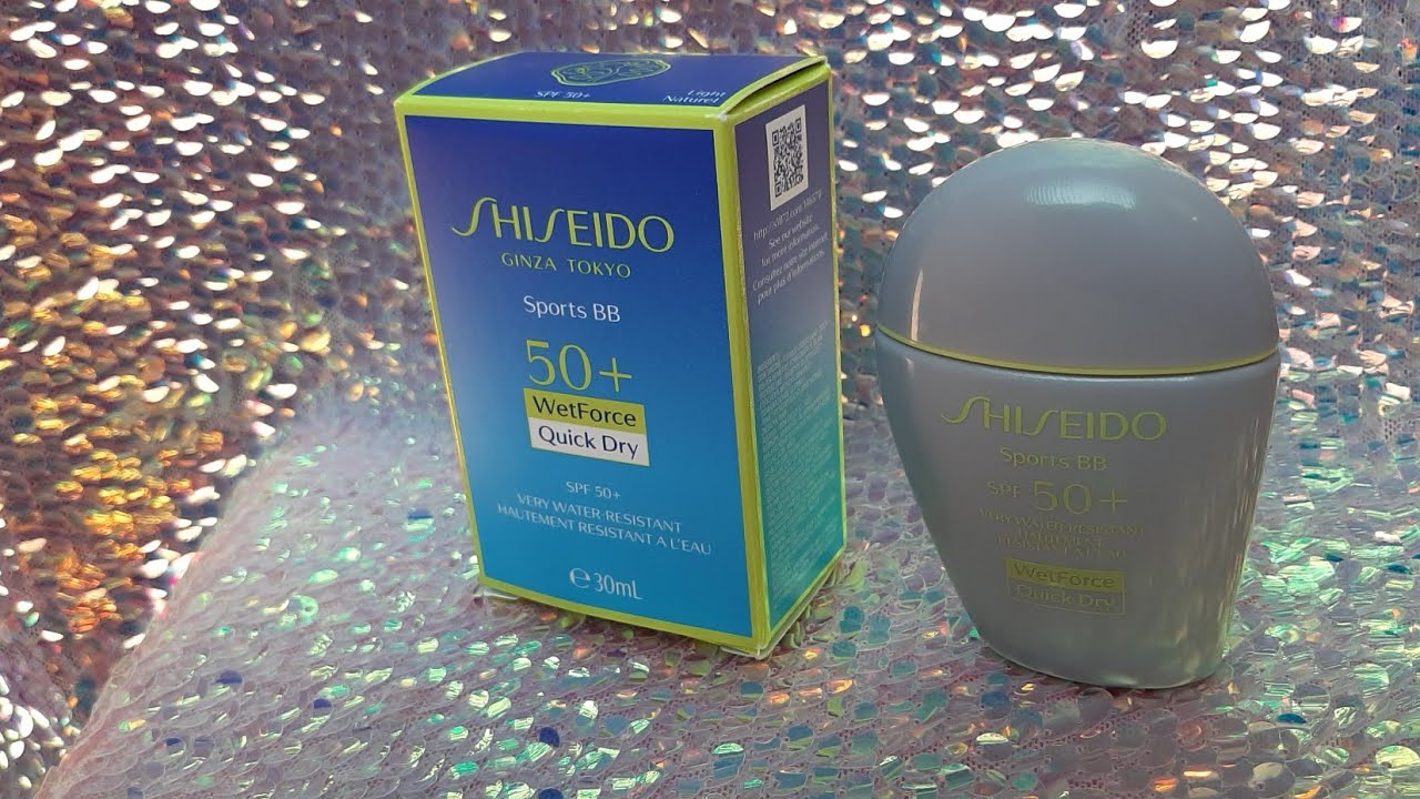 TEST: SHISEIDO Sports BB Cream spf50+, wet force, quick dry, kolor light.