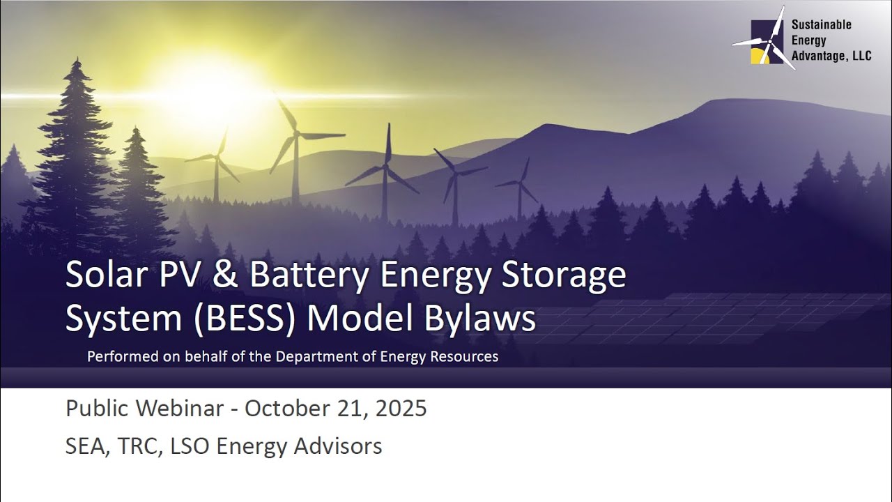 10/21/2025 Webinar - Solar PV & Battery Energy Storage System (BESS) Model Bylaws