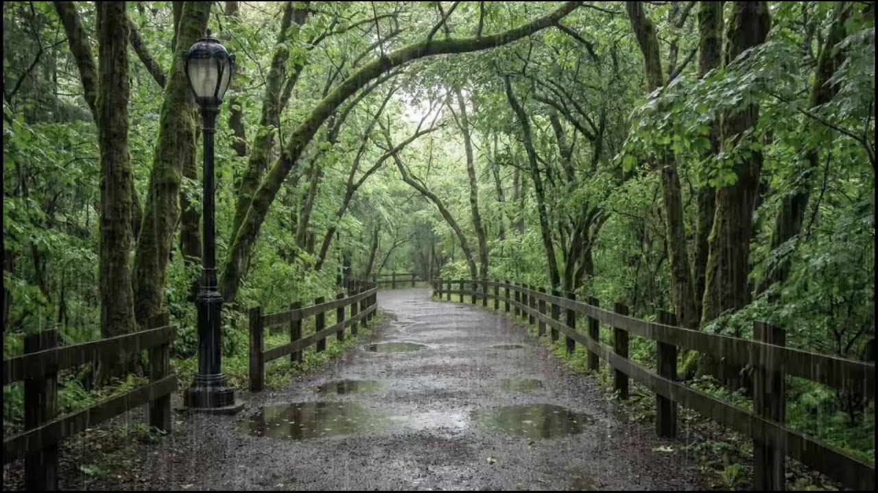 Rain in the Forest at Night 🌙 | Peaceful Nature Soundscape for Deep Sleep and Meditation