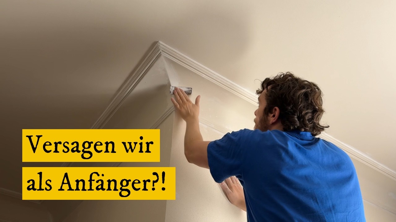 Zu geizig für Stuckateure? Wir bauen Gips-Stuck selbst an!