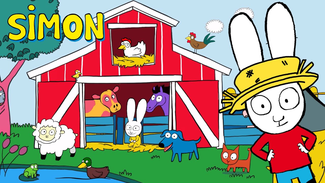 Animales De Granja 🐮🐷🐴👩‍🌾🚜 | Simón | Aprende con Simon |  Dibujos animados para niños