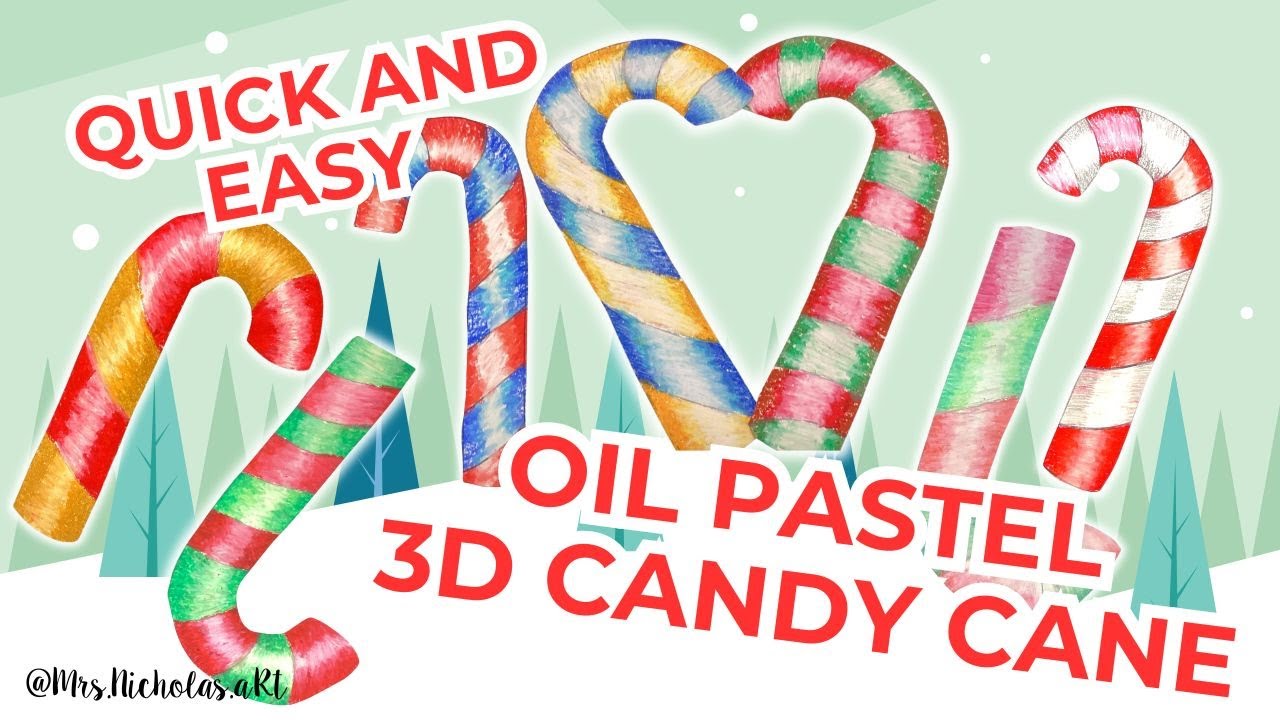 Как нарисовать 3D-леденец масляной пастелью 🍬✨ (пошаговое руководство для детей!)
