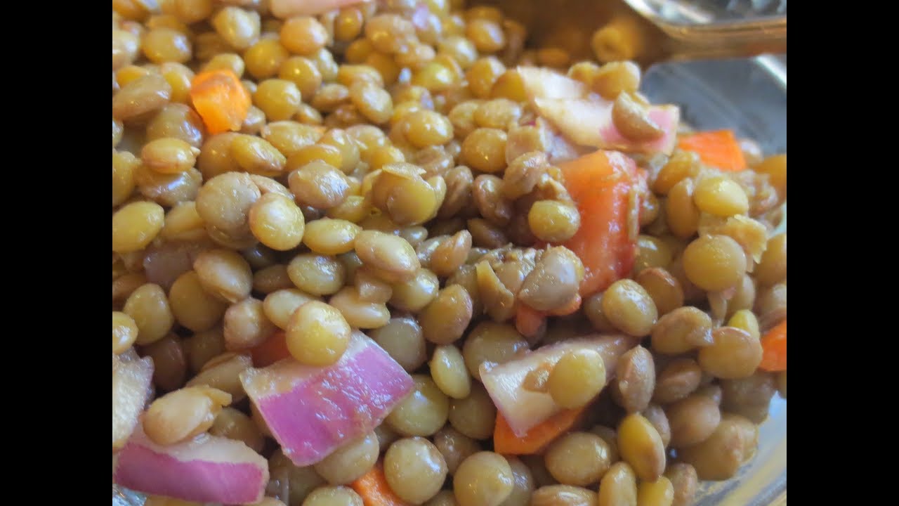 Low Fat Vegan No Oil Lentil Salad / My Go To Vacation Salad